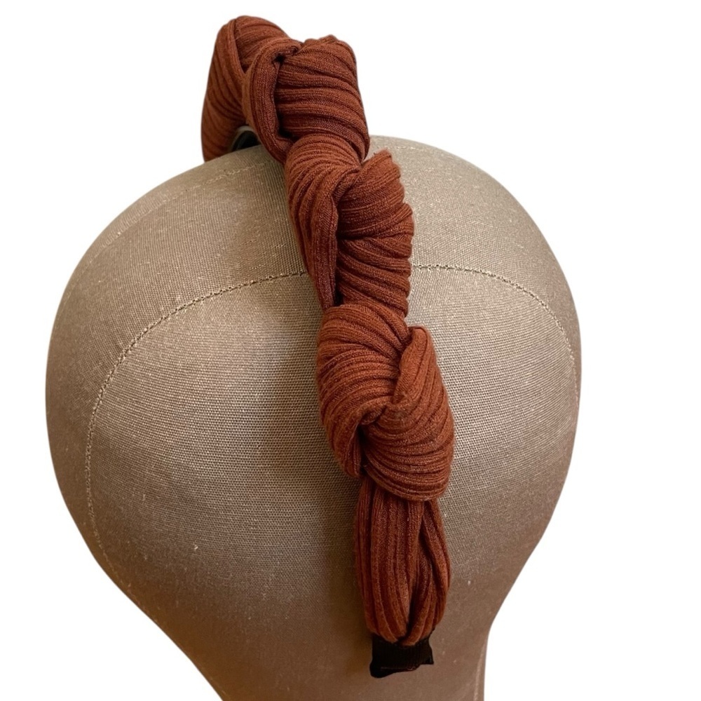 4/$25 Hadas by Kidichic Brown Ribbed Knot Headband - Picture 4 of 6
